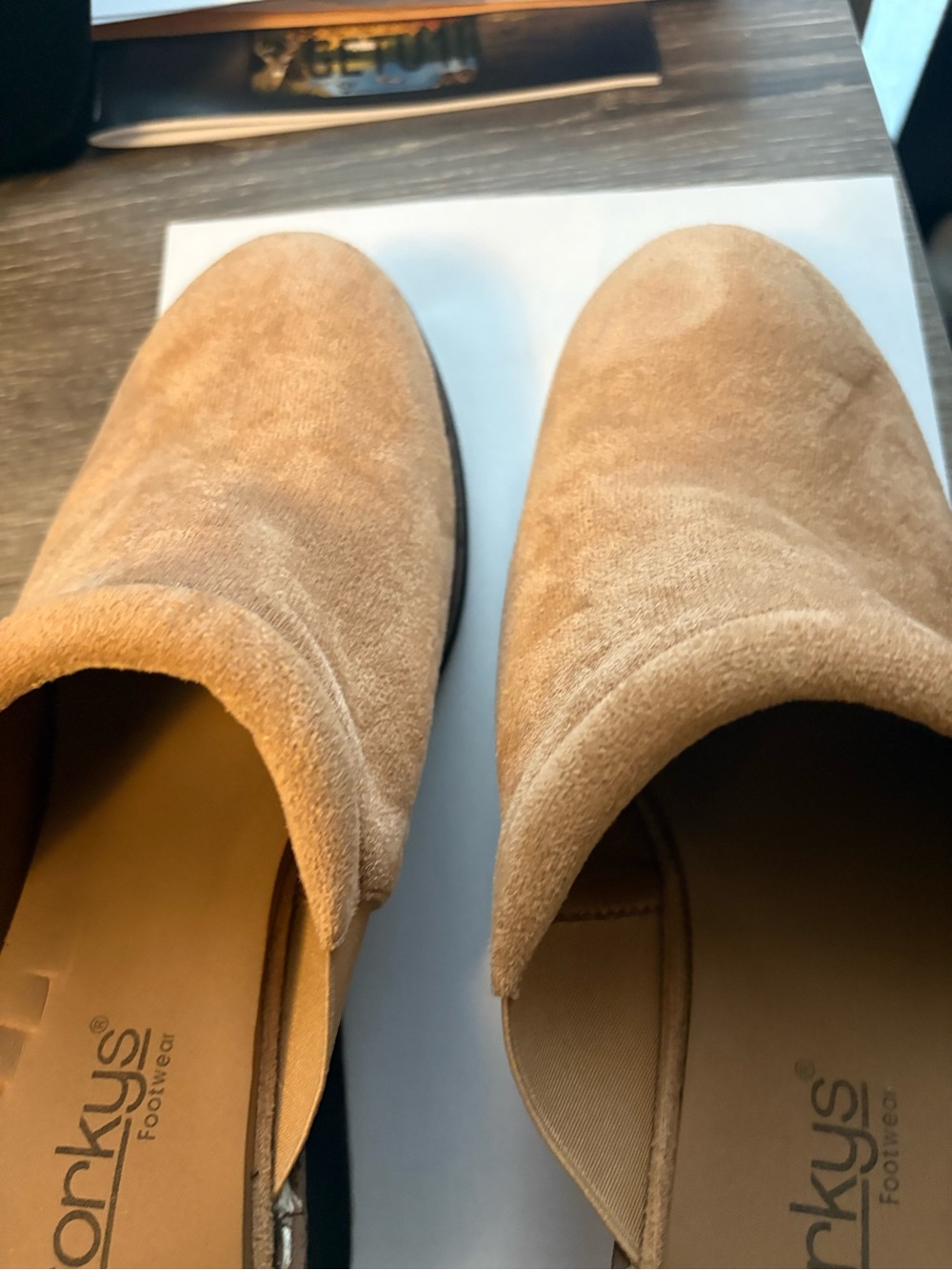 Corkys Tan Suede Slip-On Mules - Picture 3 of 9